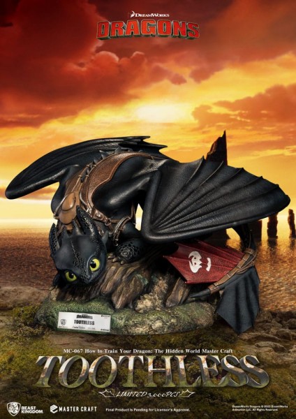 Drachenzähmen leicht gemacht - Toothless Statue / Master Craft: Beast Kingdom Toys