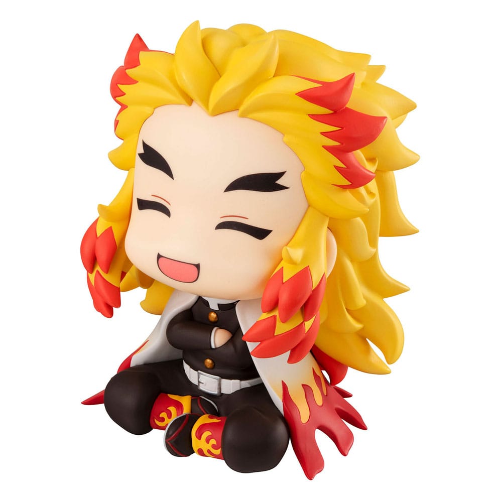 Demon Slayer: Kimetsu No Yaiba Look Up Rengoku Kyoujurou Smile Ver. PVC Szobor Figura 11 Cm With Gift