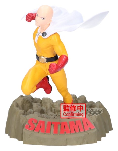 One Punch Man - Saitama Crash Figur / Base Ver.: Banpresto