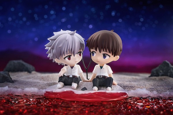 Rebuild of Evangelion - Shinji Ikari & Kaworu Nagisa Chibi Figur: Good Smile Company