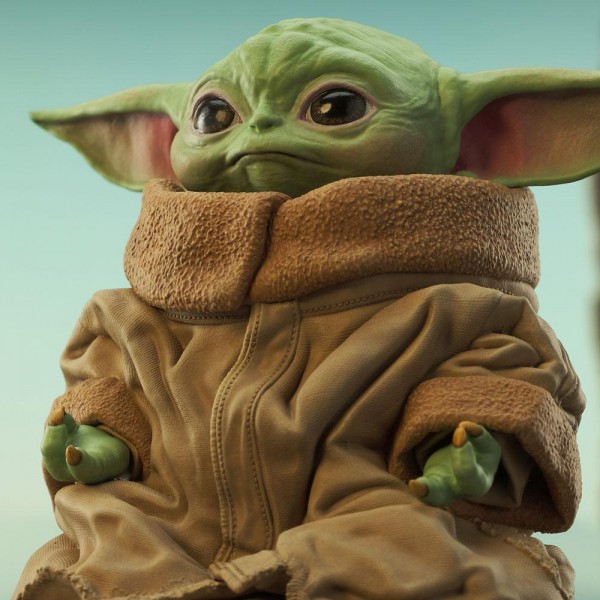 Star Wars The Mandalorian - Grogu on Seeing Stone Statue: Gentle Giant