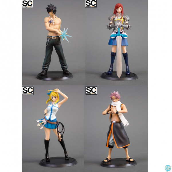 Fairy Tail - Natsu, Lucy, Grey, Erza Figur 4-er Set / Standing Characters: Tsume