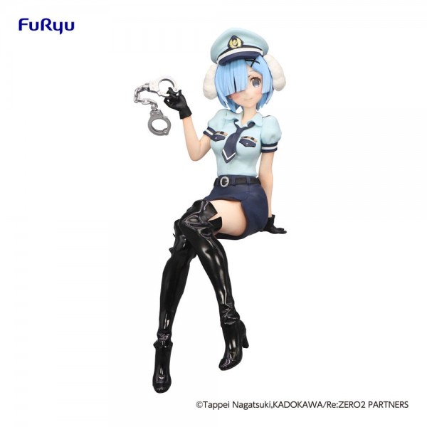 Re:Zero Starting Life in Another World Noodle Stopper - Statue Rem Police Officer Cap with Dog Ears: