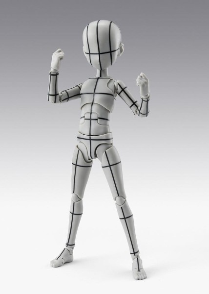 Original Character - Body-Kun Actionfigur / S.H.Figuarts - Ken Sugimori - Edition -Wireframe- (Gray
