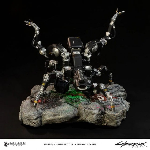 Cyberpunk 2077 - Militech Spiderbot "Flathead" Statue: Dark Horse
