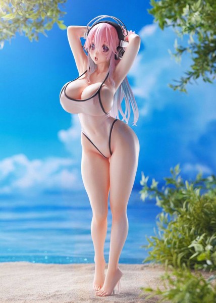 Super Sonico DreamTech - Super Sonico Statue / White Swimsuit Style: Wave