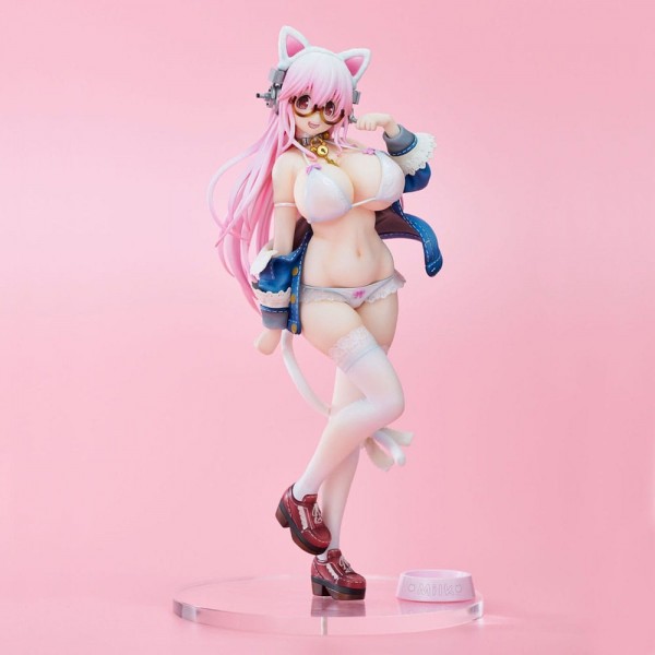 Super Sonico - Super Sonico Statue / White Cat Ver.: Union Creative