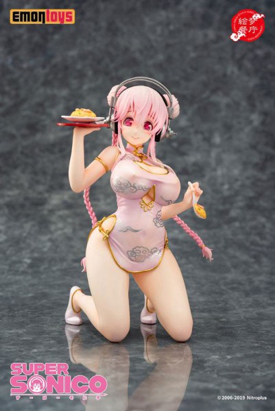 Super Sonico - Super Sonico Statue / Mandarin Dress Version: Emon Toys