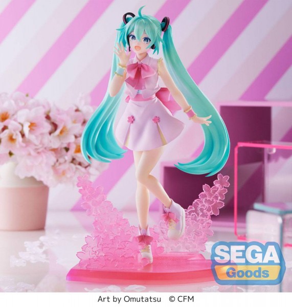 Hatsune Miku Luminasta - Sakura Miku Figur / Omutatsu Version: Sega