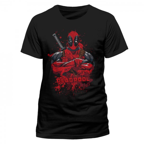 Marvel - T-Shirt Deadpool / Pose Splash - Unisex "L": CID