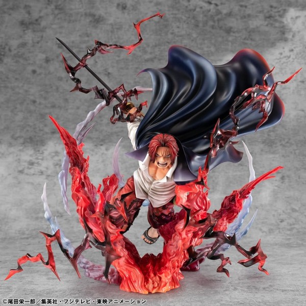 One Piece - Red-Haired Shanks Statue / P.O.P SA-MAXIMUM - Kamusari: MegaHouse