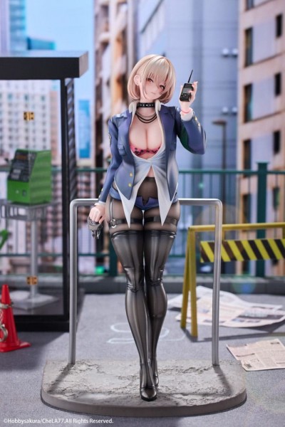 Original Illustration - Naughty Police Statue / Woman Illustration by CheLA77 Limited Edition: Hobby