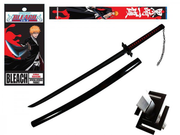 Bleach - Ichigo Bankai Tensa Zangetsu Schaumstoff-Schwert mit Holzgriff / Cosplay: NETLARP