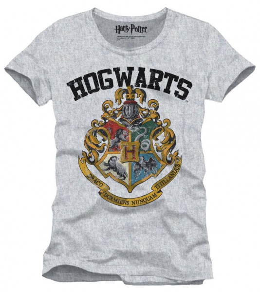 Harry Potter - T-Shirt / Hogwarts Crest - Unisex "M": Cotton Division