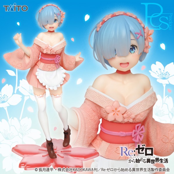 Re:Zero Starting Life in Another World - Rem Figur / Precious Figure - Original Sakura Image: Taito