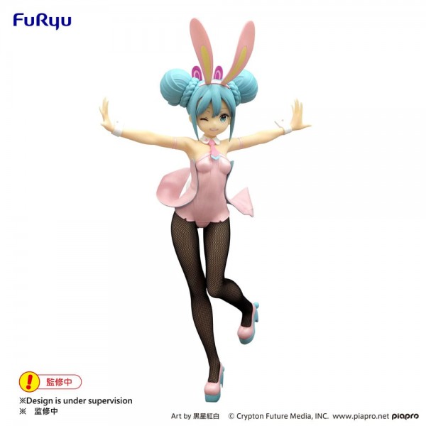Hatsune Miku - Wink Pearl Statue / BiCute Bunnies Pink Color Ver.: Furyu
