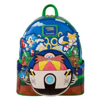 Sega - Sonic - The Hedgehog Mini Rucksack: Loungefly Sega - Sonic - The Hedgehog Mini Rucksack: Loungefly