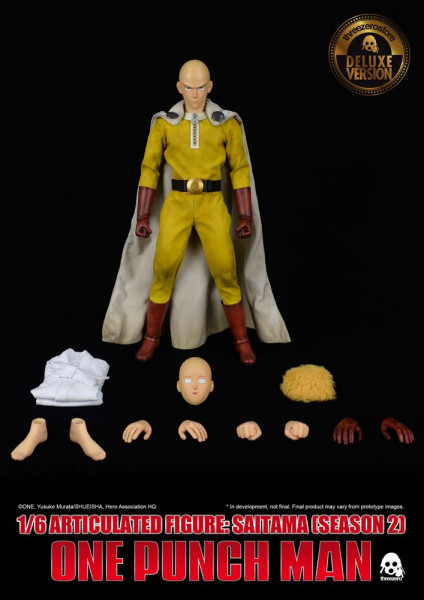 One Punch Man - Saitama Actionfigur / 2nd Season Version - Deluxe: ThreeZero