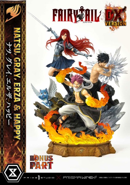 Fairy Tail - Natsu, Gray, Erza, Happy Statue / Deluxe Bonus Version: Prime 1 Studio