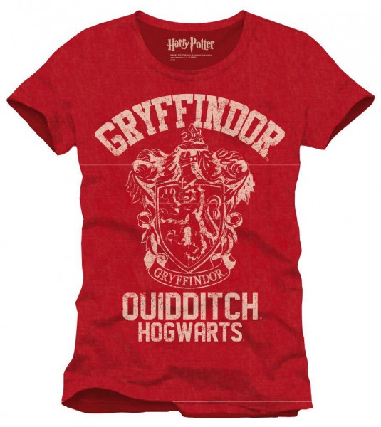 Harry Potter - T-Shirt / Gryffindor Quidditch - Unisex "L": Cotton Division