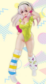 Super Sonico - Sonico Figur / 80s - Green Version: FuRyu Super Sonico - Sonico Figur / 80s - Green Version: FuRyu
