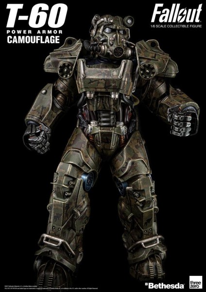 Fallout 4 - T-60 Camouflage Power Armor Actionfigur: Threezero