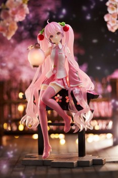 Hatsune Miku AMP - Sakura Miku Statue / Lantern Ver. Reissue: Taito Prize Hatsune Miku AMP - Sakura Miku Statue / Lantern Ver. Reissue: Taito Prize