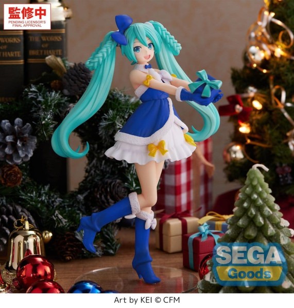 Character Vocal Series 01 - Hatsune Miku Figur / High Premium - Sapphire Christmas Ver.: Sega