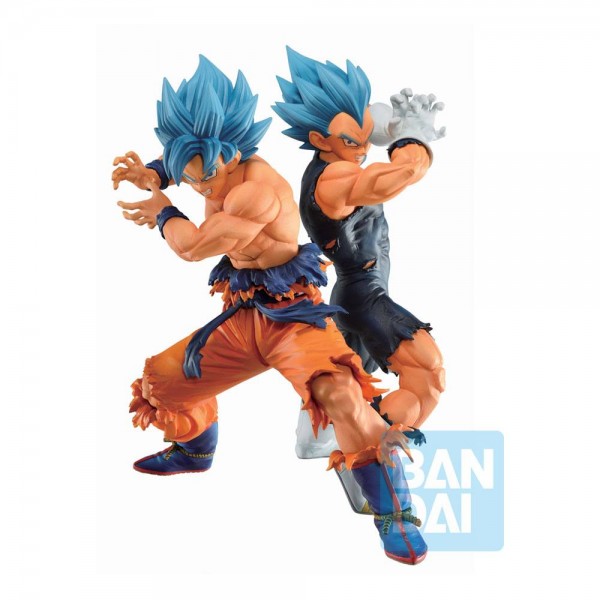 Dragon Ball Super - SSGSS Son Goku & SSGSS Vegeta Statue / VS Omnibus Super: Bandai Ichibansho