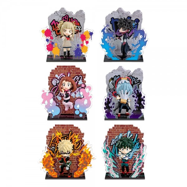 My Hero Academia - Wall Art Collection 6er-Pack Minifiguren / Heroes & Villains Display: Re-Ment