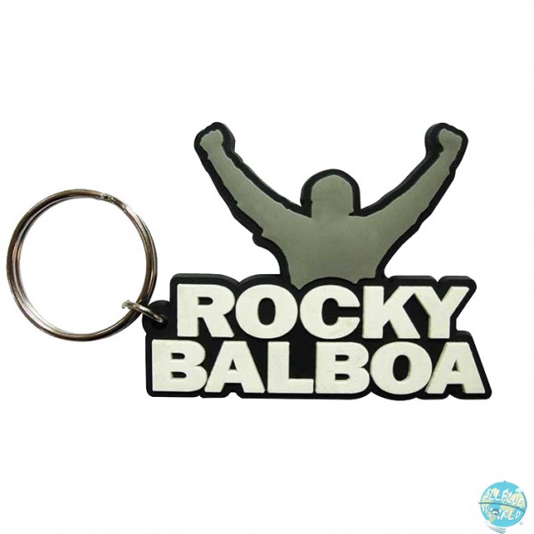 Rocky Pyramide Gummi-Schlüsselanhänger Rocky Balboa 6cm