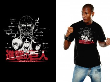 Attack on Titan - T-Shirt / Titan Face - Unisex XL: Unekorn Attack on Titan - T-Shirt / Titan Face - Unisex XL: Unekorn