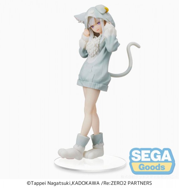 Re:Zero Starting Life in Another World - Emilia Figur / The Great Spirit Puck: Sega