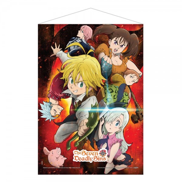 The Seven Deadly Sins - Key Art Visual Wallscroll: POPbuddies