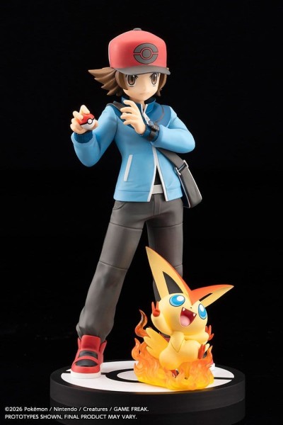 Pokémon - Hilbert with Victini Statue / ARTFX J: Kotobukiya