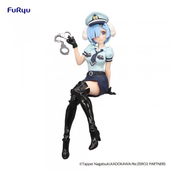 Re:Zero Starting Life in Another World Noodle Stopper - Statue Rem Police Officer Cap with Dog Ears: Re:Zero Starting Life in Another World Noodle Stopper - Statue Rem Police Officer Cap with Dog Ears: