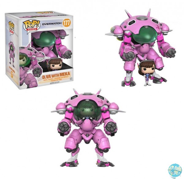 Overwatch - D.Va & Meka Figur - Super Sized POP!: Funko