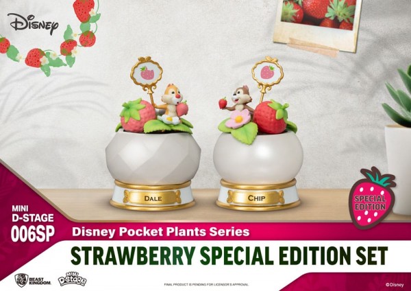 Disney - Pocket Plants Series / Strawberry Mini Diorama Stage - Special Edition Set: Beast Kingdom