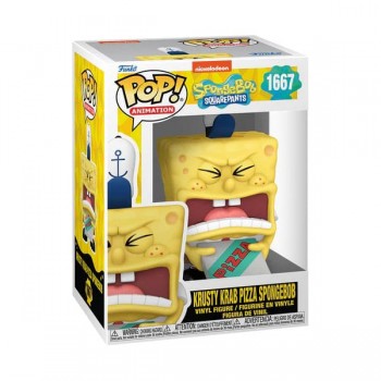 SpongeBob Schwammkopf - SB w/Pizza Figur / Vinyl 25th Anniversary POP!: Funko SpongeBob Schwammkopf - SB w/Pizza Figur / Vinyl 25th Anniversary POP!: Funko